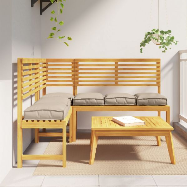 vidaXL Palettenkissen für Sitzgelegenheiten 6 Stück Taupe 40x40x8 cm Oxford-Gewebe, 42001603