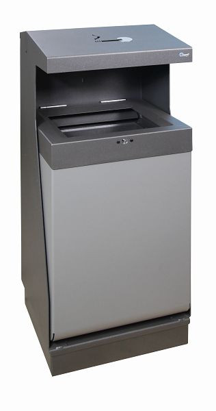 stumpf Waste-Vision Recycling-Abfallsammler mit Ascher für Außenbereiche, 651-050-0-1-100