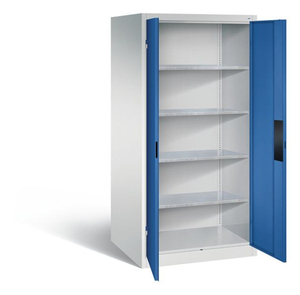 C+P Werkzeugschrank Acurado, H1950xB930xT800mm, Farbe: Lichtgrau / Enzianblau, Muldengriff, 8924-052 S10086