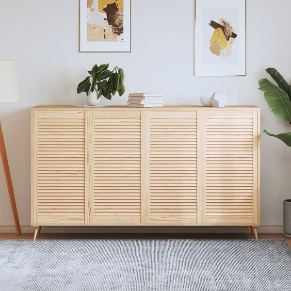 vidaXL Schranktüren Lamellen-Design 4 Stück 99,3x49,4 cm Massivholz, 151138