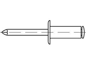 ART 88415 Blindniete A 4/A 4 FLAKO A 4 x 10 VE=S (500 Stück)