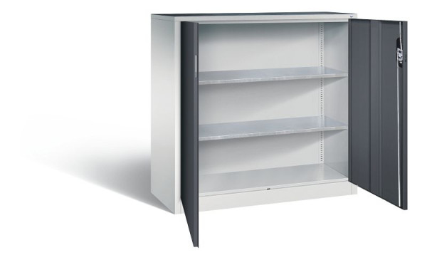 C+P Werkzeugschrank Acurado, H1200xB1200xT500mm, Farbe: Lichtgrau / Schwarzgrau, Muldengriff, 8531-000 S10157