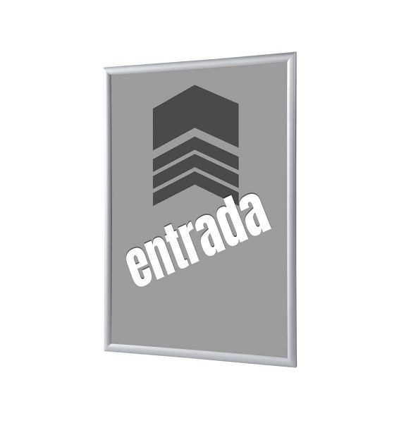 Showdown Displays Klapprahmen A4 Komplettset Eingang Grau Spanisch, KRA4G25LPPI463