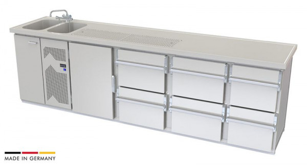 hefa Theke Brillant 31V/2L-TZZZ, Abmaße: 950 x 3.100 x 650/700 mm, Brillant 31V/2L-TZZZ