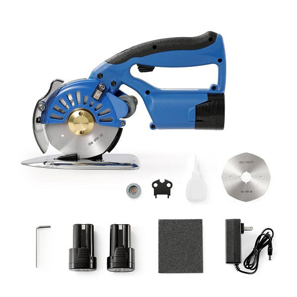 VEVOR Stoffschneider, kabellose elektrische Rotations-Stoffschneidemaschine mit 5 Geschwindigkeiten, WSQBJWS100MM2RAD1V2