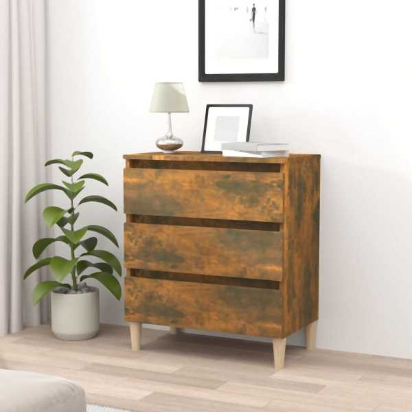 vidaXL Sideboard Räuchereiche 60x35x69 cm Holzwerkstoff, 815804