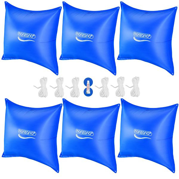 monzana Poolkissen 6er-Set Blau 120x120cm -20°C, 108802