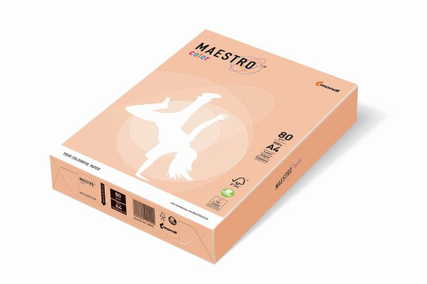 MAESTRO COLOR Kopierpapier MAESTRO® Color Pastell, A4, 160g/m², 250 Blatt, lachs, 9417-SA24A16S