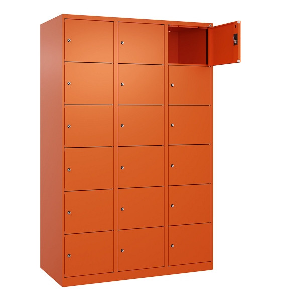 C+P Schließfachschrank Evolo PLUS, 18 Fächer, 1850x1200x500mm, 2004/2004, 049000-326 S10023