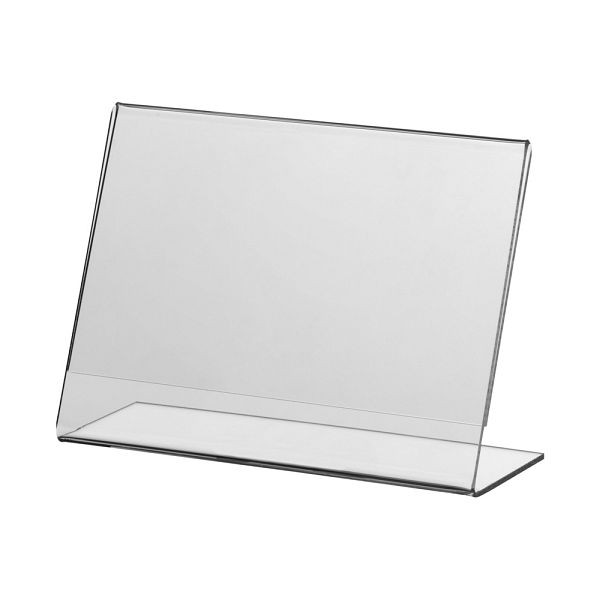 VKF Renzel Tischaufsteller / Menükartenhalter / L-Ständer „Klassik” aus Acrylglas, DIN A6, Querformat 20 Stück, 60.0010.8