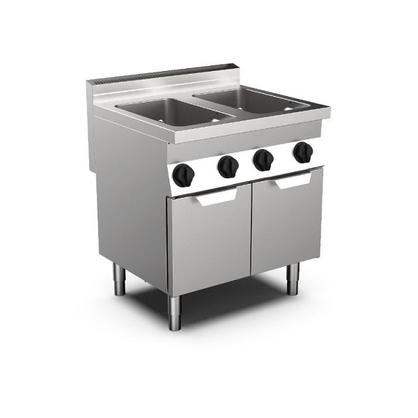 Mareno MO-700 Gas Pasta-Kocher, 80cm 2x GN 1/1, 2x 28 Liter, 170.452