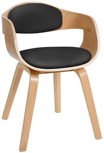 CLP Besucherstuhl Kingston, natura/schwarz, 181443401
