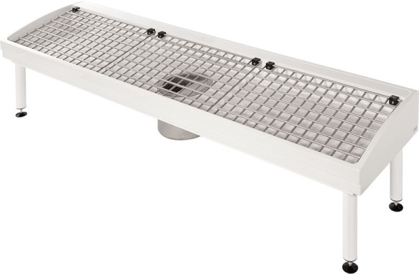 KWC Stiefelreinigungsanlage, Sirius, Miranit, 2100x500x510 mm, Siphon, 3 Plätze, 2000102729