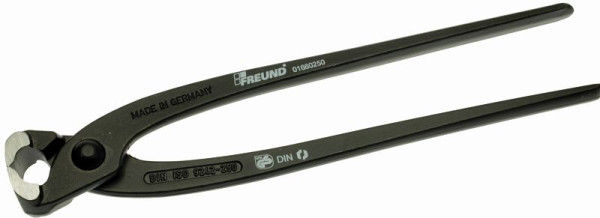 Freund Rabitzzange/Monierzange, DIN 5242, schwarz, Gewicht: 325 Gramm Maße: 250 mm, 01660250