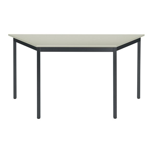 Bisley Mehrzwecktisch, Trapezförmig, Breite 1400 mm, Tiefe 700 mm, 25mm Tischstärke, 333 schwarz x G grau, MTC25T1407G333