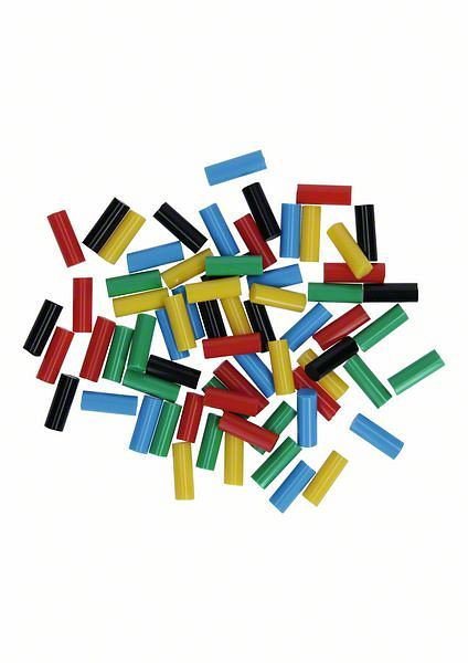 Bosch Klebesticks Gluey, Farb-Mix, 70 Stück, rot, gelb, blau, grün, schwarz, VE: 5 Stück, 2608002005