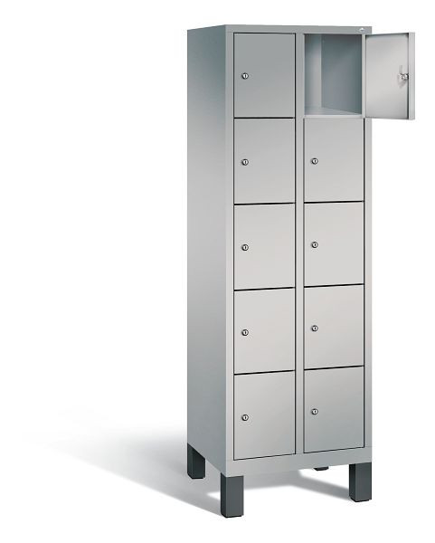 C+P Schließfachschrank Evolo, H1850xB610xT500mm, Farbe: Weißaluminium, 48010-205 S10022