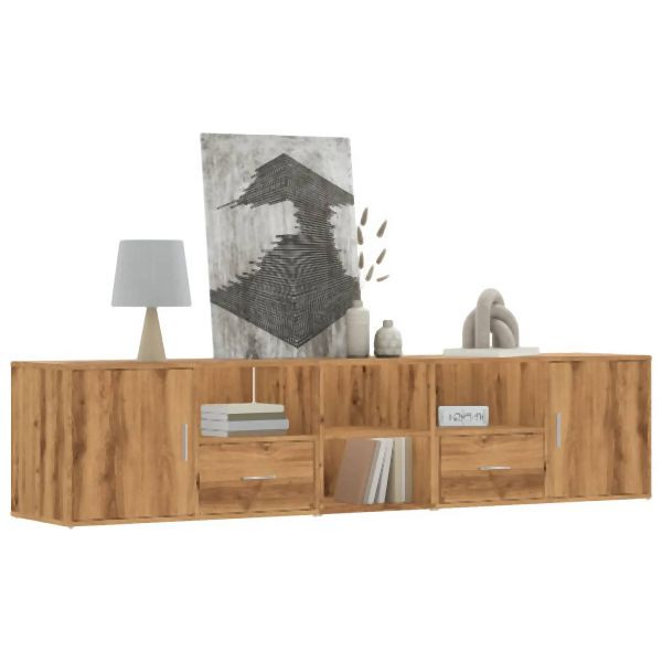 vidaXL Eckregal Artisan-Eiche 200x40x45 cm Holzwerkstoff, 3307836