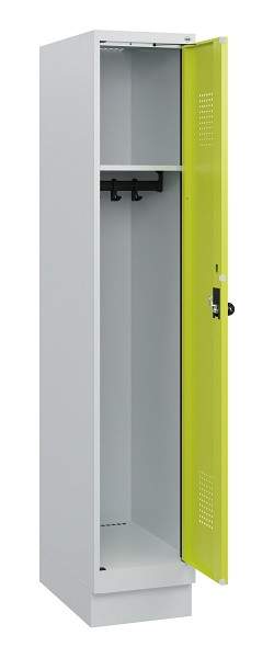 C+P Spind Evolo PLUS, Sockel, 1 Abteil, 1630x300x500mm, 7035/0024, Drehriegel, 0490205-10 S10015