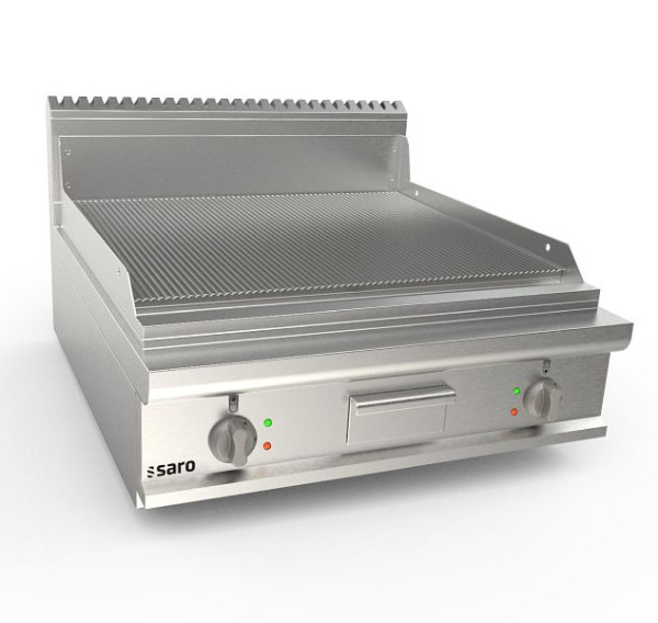 Saro Elektrogriddleplatte 800mm breit Tisch gerillt LQ, 423-8715