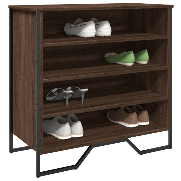vidaXL Schuhregal Braun Eichen-Optik 80x38x78 cm Holzwerkstoff, 848653