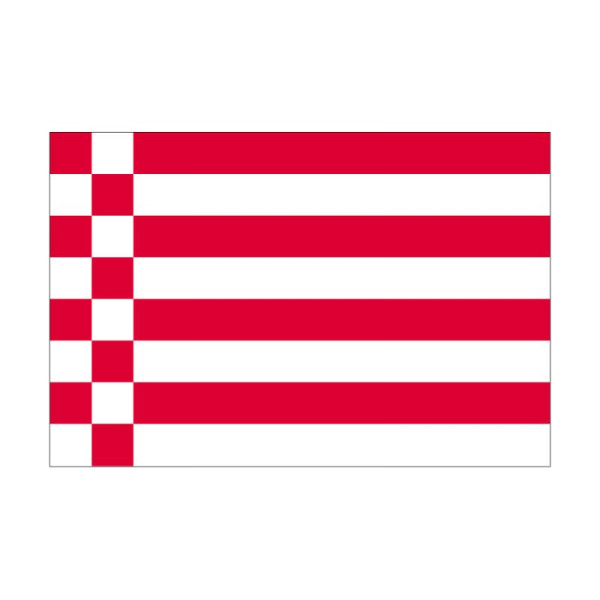Stein HGS Landesflagge Bremen (ohne Wappen), 60 x 90 cm (Querformat), mit Seil und Schlaufe, FlagTop 160 g/m², für Fahnenmasten 6 m, ohne Hohlsaum, 26243
