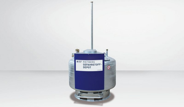 Seppeler Behälter Rietberg Gefahrstoffdepot GD-TP-elh 950, LxBxH: 1450x1250x1230mm, 902 Liter, innen und außen feuerverzinkt, 73356