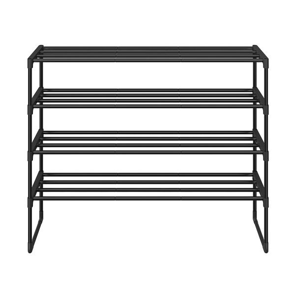 SONGMICS Schuhregal, Schwarz, 92x30x74 cm, LSA014B02