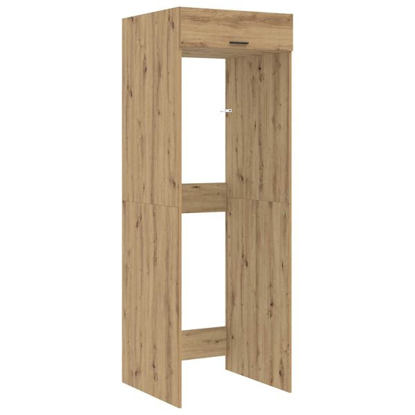 vidaXL Waschmaschinen-Schrank mit Tür Artisan-Eiche 67,5 x 68 x 200 cm, 3422791
