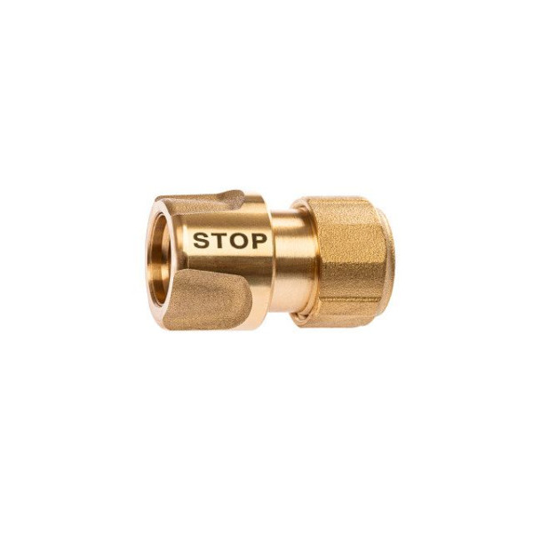 GEKA plus Schlauchstück mit Wasserstopp 5/8" - 16mm MS DVGW VP550, VE: 5 Stück, 46.1816.8