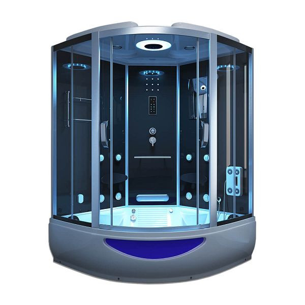 HOME DELUXE Dampfdusche EXCLUSIVE - Farbe Schwarz, 1038