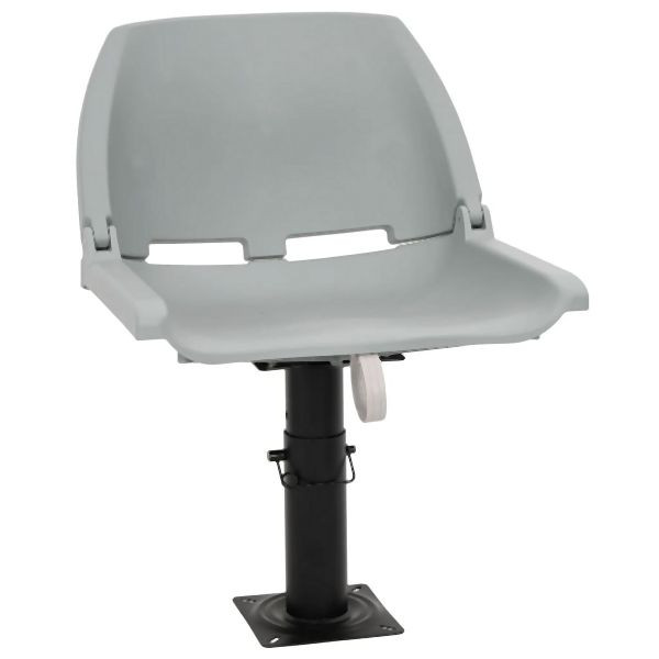 vidaXL 2-tlg. Bootssitz-Set Klappbar Kein Kissen Grau 48x51x41 cm, 3284274