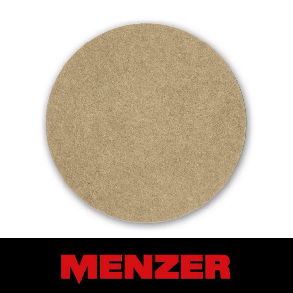 Menzer Normalpad, Ø 406 mm, beige, Strapazierfähiger Polyester, VE: 10, 241081000