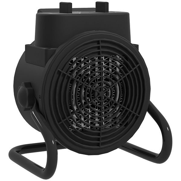 HOMCOM Heizgerät, Heizlüfter mit 3 Modi, einstellbarem Thermostat, Griff, Überhitzungsschutz, 21,5 x 15,8 x 22 cm, Schwarz, 820-472V90BK