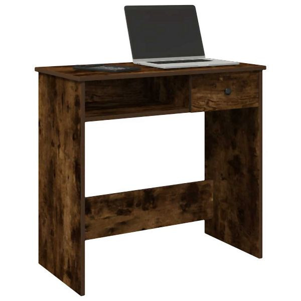 vidaXL Schreibtisch Räuchereiche 80x40x75 cm Holzwerkstoff, 860476