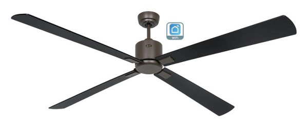CasaFan Deckenventilator Eco Neo III 180 Lack bronze-Lack schwarz/Teak WiFi, 949410W