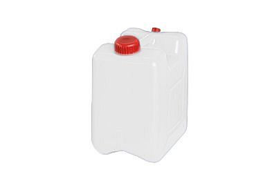 DENIOS Entsorgungskanister aus PE-HD, mit Entlüftungsverschraubung, 10 Liter, weiss, 281923