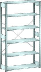 LISTA Grundregal L1006 (BxTxH) 1300x500x2500mm 160kg, 2 Regalstützenpaare inklusive 6 Tiefenstreben, Verzinkt, 50.232.222