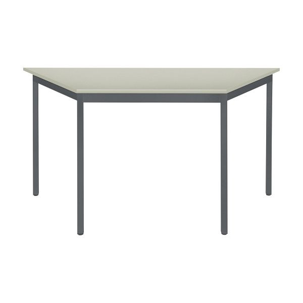 Bisley MULTI Desking Mehrzwecktisch, Trapez 19 mm, Dekor G grau, Gestell anthrazitgrau, H 740 x B 1200 x T 600 mm, MTT1206G334