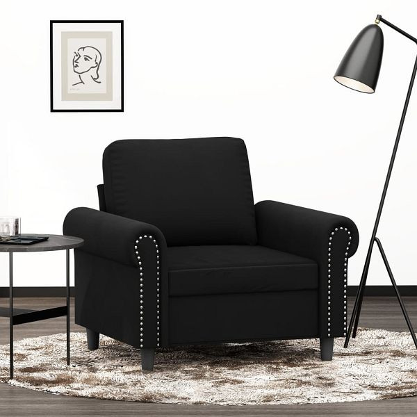 vidaXL Sessel Schwarz 60 cm Samt (Polyester), Blickfang, Top-Qualität, 359514