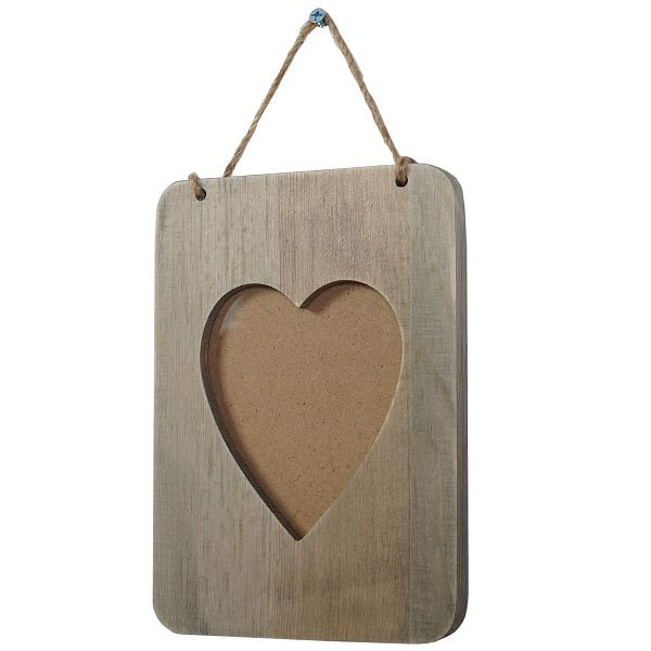 Mendler 5er-Set Bilderrahmen Wels, Fotorahmen Holzrahmen Wand-Rahmen Set, Shabby-Look Landhaus, Herz, 5x46559