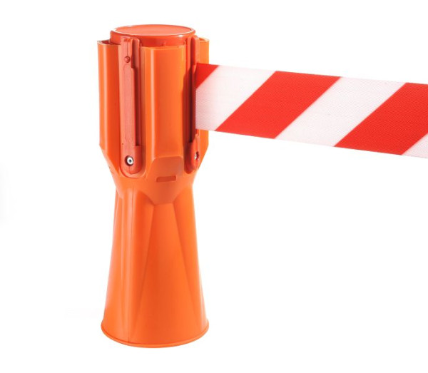 Tensator Tensacone Warnkegelaufsatz, orange, Gurt: rot/weiß diagonal gestreift, VE: 5 Stück, TC114 D3/5
