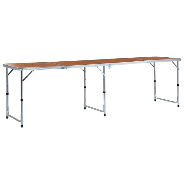 vidaXL Klappbarer Campingtisch Aluminium 240 x 60 cm, 48176