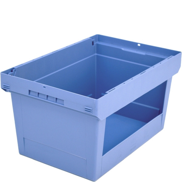 BITO Mehrwegbehälter MB ohne Zubehör/Gefahrgut /MB 64326 600x400x323 taubenblau, Entnahmeöffnung längsseitig, C0401-0023