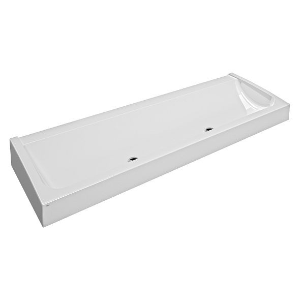 KWC Waschrinne, Futura exklusiv, Miranit, 2100x170x570 mm, 2 Ablaufventile, 2030057409