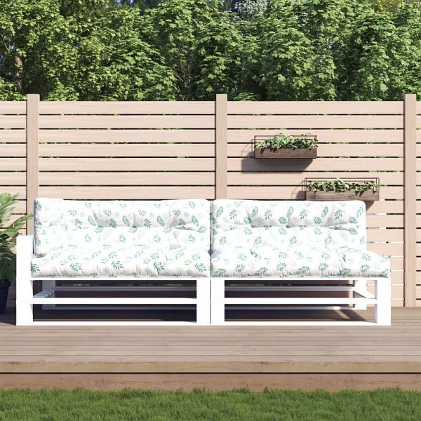 vidaXL Palettenkissen 5-teilig Blattmuster Stoff, 360795