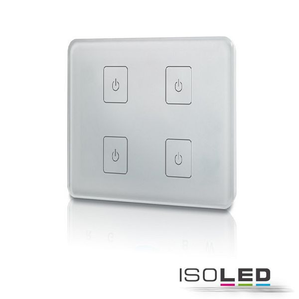 ISOLED Sys-One single color 4 Zonen Einbau-Touch-Funk-Fernbedienung, 230V AC, 113001