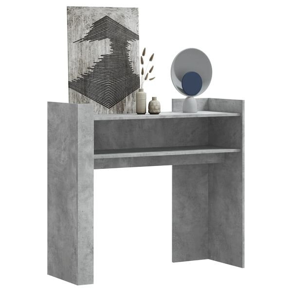 vidaXL Konsolentisch Betongrau 100x35x90 cm Holzwerkstoff, 848468