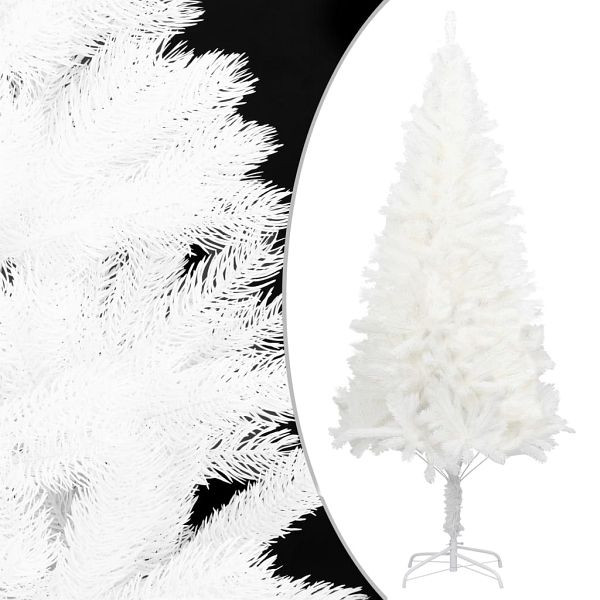 vidaXL Künstlicher Weihnachtsbaum Naturgetreue Nadeln Weiß 210 cm, 321024