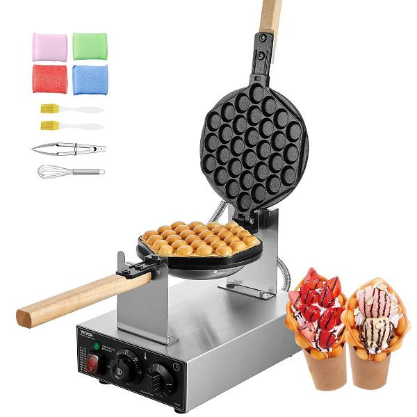 VEVOR Bubble Waffle Maker Eierwaffel, 1400W Waffeleisen 50-250°C Temperatur, SYQPHFBJDP1PGYHUZV2